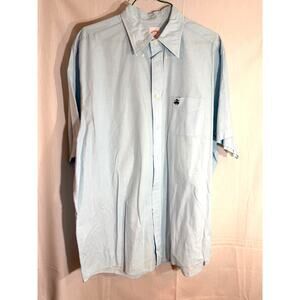 Brooks Brothers Polo Shirt Mens XL Light Blue Button Up Vintage 346 Original Fit